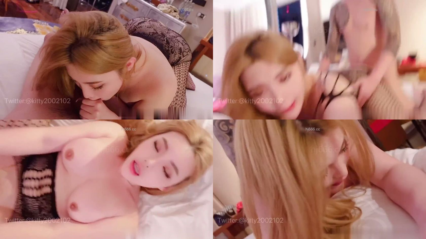 推特60W粉丝网黄潮妹「kitty」露脸性爱私拍 泰国性爱之旅，渔网情趣打炮，求着金主爸爸内射