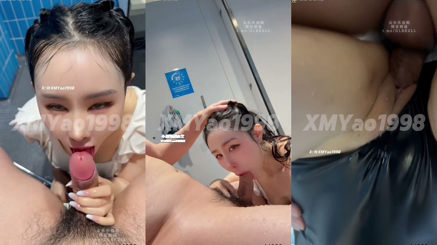 【足控绿帽狂喜】推特性爱大师95后绿帽情侣美腿女王「汐梦瑶」《淫糜汤泉》户外游泳池更衣室做爱，口爆颜射，全程露脸